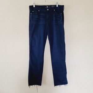 7 for all mankind Womens kimmie straight leg Jean Size 29 dark Wash stretchy